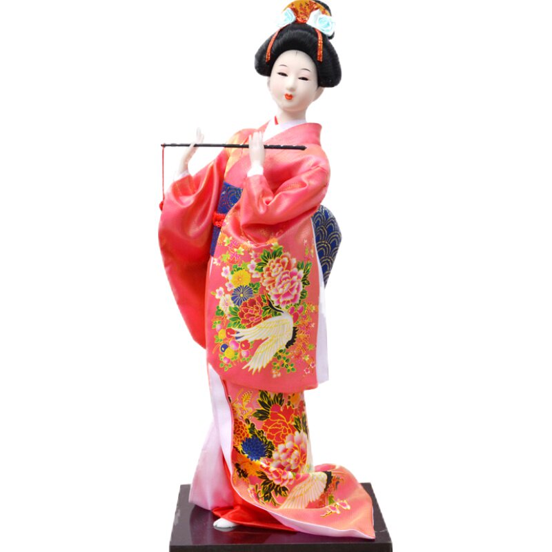 16寸日本人形绢人和服娃娃人偶摆件艺妓歌舞妓居酒屋装饰摆件礼品