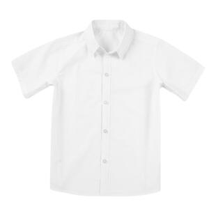 男童短袖白衬衫儿童白色衬衣中小学生校服大男孩半袖夏季礼服演出
