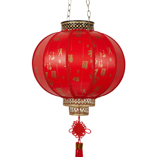 灯笼2026新款春节户外太阳能防水庭院别墅大门口一对红灯笼装饰灯