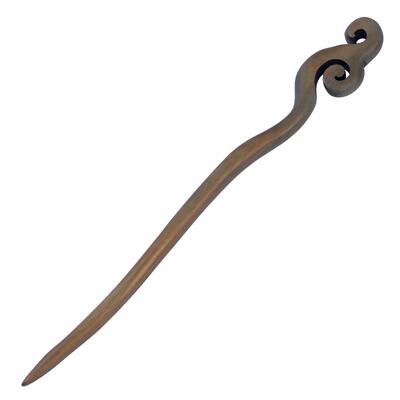 清香发簪古风绿檀木高级感简约