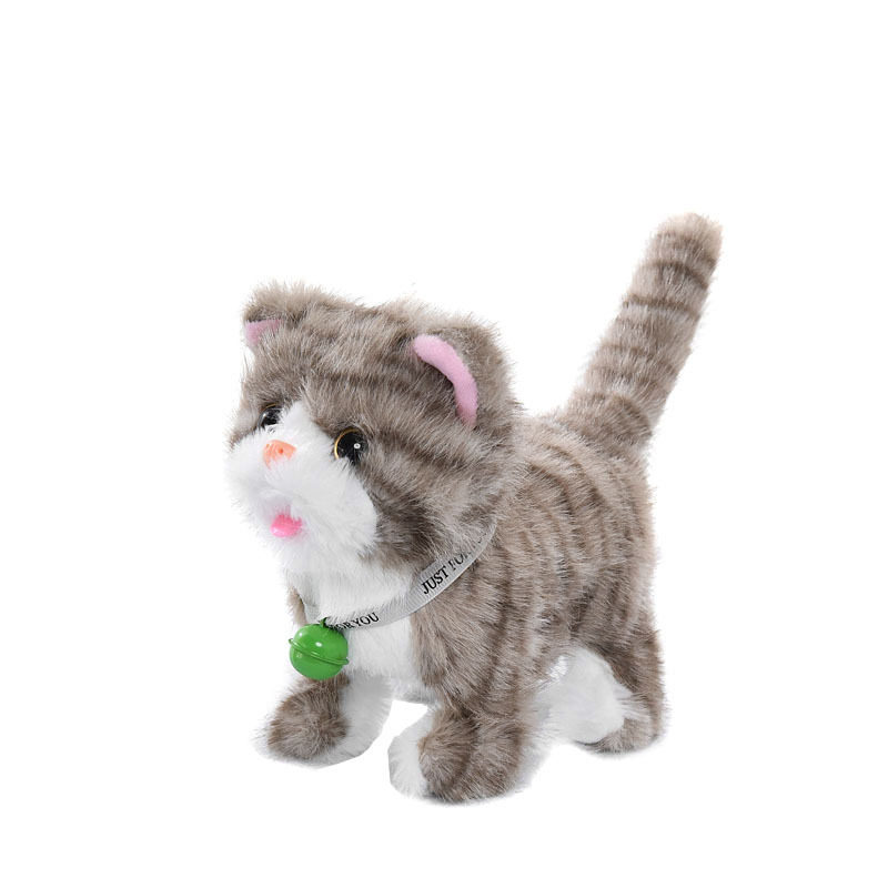 学说话猫咪毛绒走路玩具