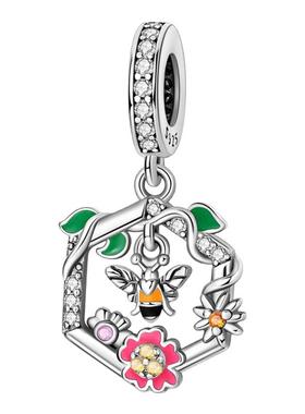 2024热销款新品潘家风格珠子纯银星夜萤火虫吊饰猫狗萌宠系列