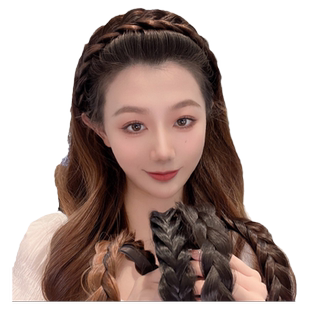 假发发箍一体式鱼骨辫麻花头箍网红2025年新款编发辫子发卡女发饰