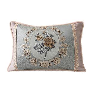 欧式提花长方形靠枕北欧风客厅沙发抱枕卧室床头靠垫大靠背可定做