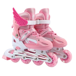 轮滑鞋女童溜冰鞋儿童全套装5到6-8-12岁初学者可调男滑冰旱冰鞋