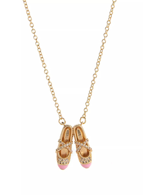 韩版芭蕾舞鞋碎钻项链小众设计女