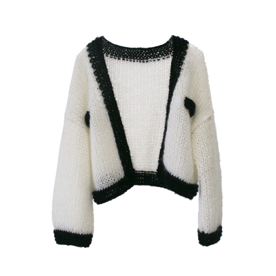 法式复古原隐小香风马海毛开衫