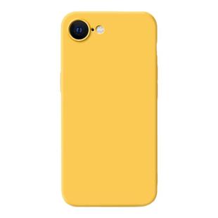 适用苹果16E手机壳新款iPhone16E保护套全包防摔十六液态硅胶ip男女ipone简约纯色高级感apple黄色专用软外壳