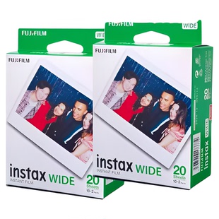 富士立拍立得相纸WIDE宽幅5寸 白边宽幅相纸WIDE相纸 外包装轻微挤压破损包装随机不包成像-香港直邮