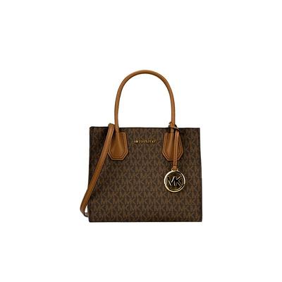 【自营】Michael Kors香港直邮 PVC老花配皮女士手提斜挎包手提包