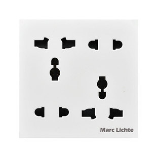 86型墙壁暗装电源插座带开关大孔多功能通用错位十孔八孔插座面板