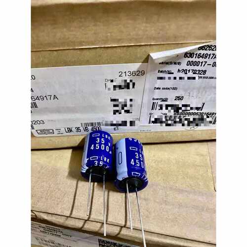 35v4500uf黑金刚/日本化工电解电容实物图，原包装新货