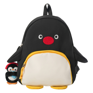 可爱卡通搞怪企鹅背包学生上课研学出游书包高颜值ins儿童双肩包