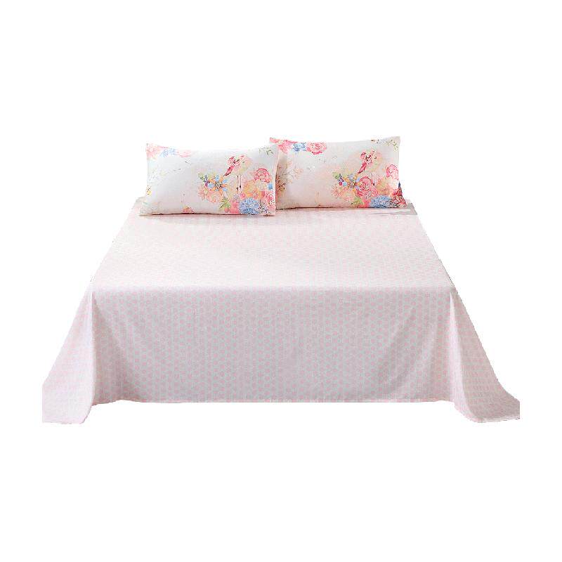 富安娜出品馨而乐全棉床单单件隔脏床罩纯棉被单床上用品