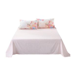 富安娜出品馨而乐全棉床单单件隔脏床罩纯棉被单床上用品