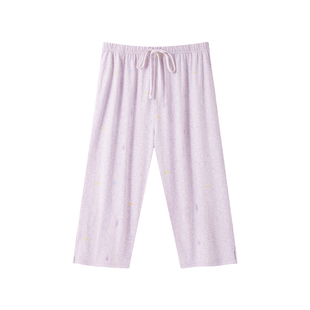 三枪2026春夏纯棉睡裤女可爱甜美印花透气中裤七分裤长裤家居裤