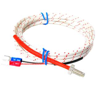 K型M6螺钉热电偶玻纤沙包线温度传感器包装机械抗弯折电热偶探头