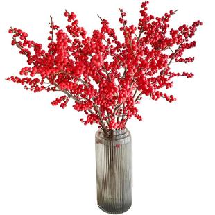 北美冬青发财红果果鲜花真花春节喜庆年宵花水培银柳切枝云南盆栽