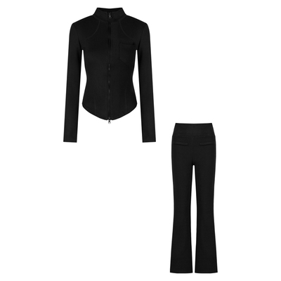 高尔夫立领春秋年轻裤运动套装