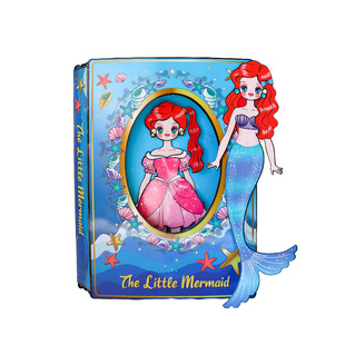 超大本美人鱼公主安静书免裁剪换装diy艾莎奇妙萌可女孩解压玩具