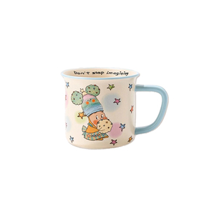 星星人联名仿搪瓷马克杯情侣杯闺蜜生日女神节礼物陶瓷杯伴手礼