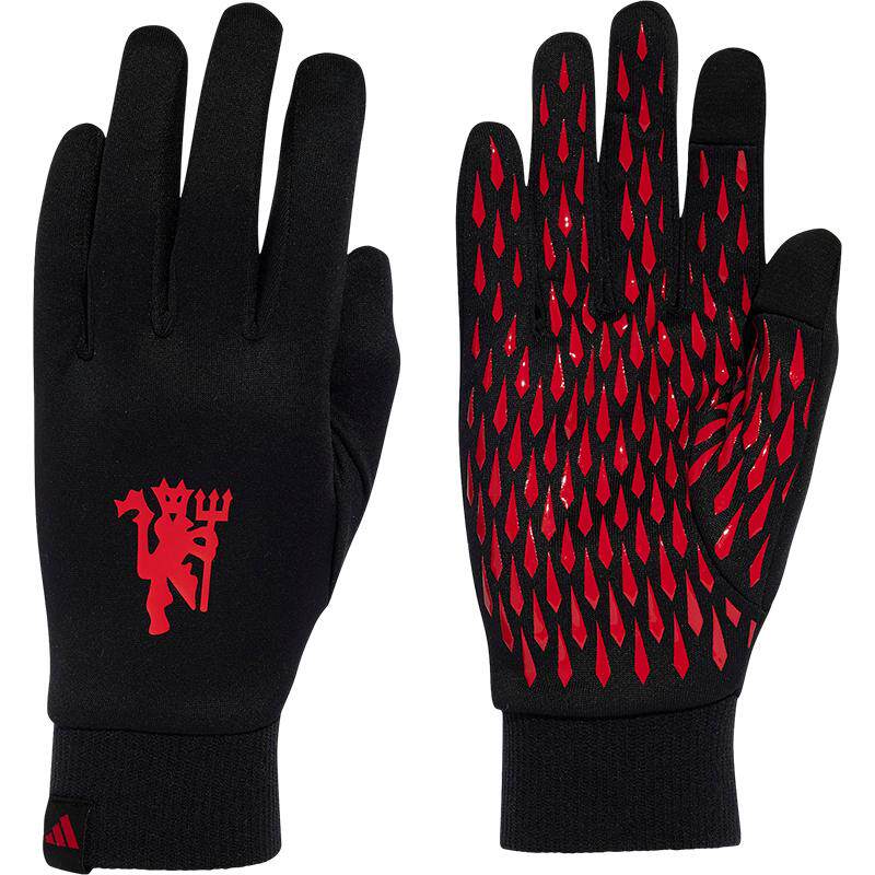 Adidas/阿迪达斯官方正品MUFC FP GLOVES男女足球训练手套IY0438