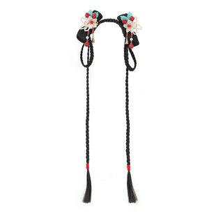 儿童汉服假发头饰古装一体式发箍蝴蝶结发包古风女童发夹配饰发髻