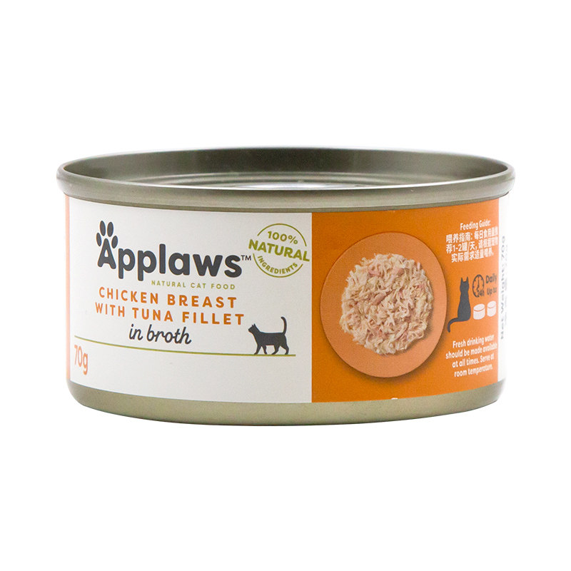 仁可包邮 英国Applaws爱普士猫罐头70g营养猫咪零食湿粮24罐整箱