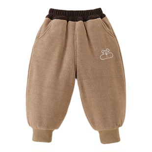 男童冬季加绒加厚棉裤宝宝三层夹棉裤子婴儿童装外穿保暖一条过冬