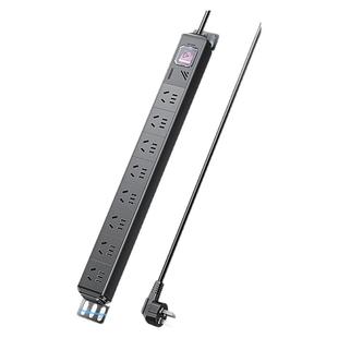 绿联PDU电源插座八孔位合金防雷机房大功率插排机柜接线板插线板