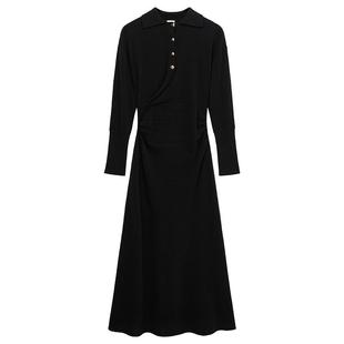 【季末折扣】Woolmark认证OCHIRLY欧时力 100%羊毛毛织连衣裙25冬