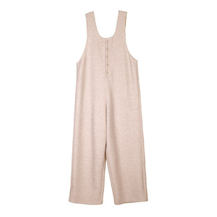 快乐屋孕妇背带裤加绒2026新款针织奥粒绒复古百搭宽松孕妇裤冬装