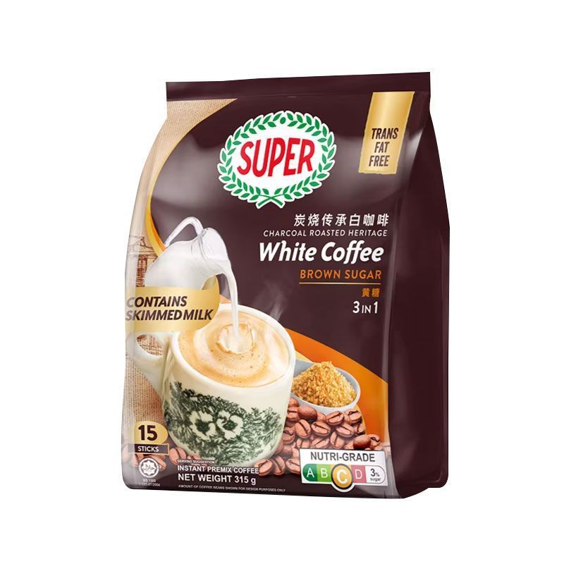 进口炭烧黄糖味三合一速溶咖啡
