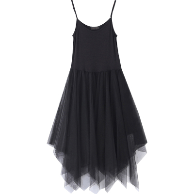 春夏季2025新款不规则网纱裙女