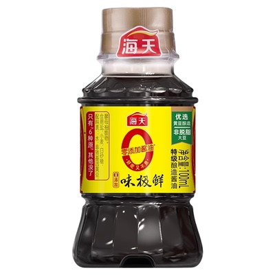 海天0添加味极鲜酱油调味料