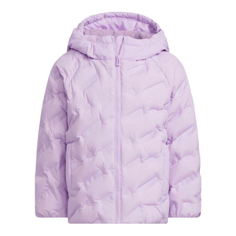 adidas阿迪达斯女小童运动训练保暖连帽羽绒服外套KB5123
