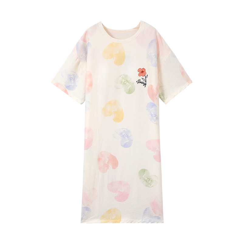 薄女士睡裙自带胸垫家居服可外穿