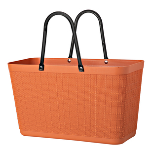 提篮菜篮子手提篮买菜篮子野餐篮水果篮送礼大容量加厚塑料购物篮