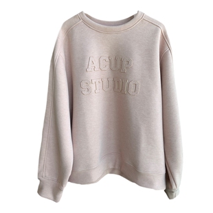 AMR UU◆含羊毛桑蚕丝保暖舒适减龄显瘦厚短款套头卫衣女秋冬新款