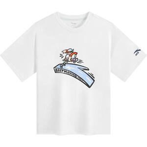 海绵T-安踏儿童短袖T恤亲肤男大童短T2026夏季新款透气舒适白色T