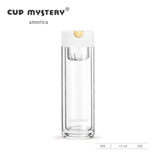 CUPMYSTERY 玻璃水杯磁吸茶仓男生泡茶杯分离tritan便携防烫泡茶