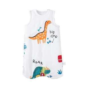 婴儿加厚纯棉睡袍秋冬季背心睡觉防踢被子神器儿童宝宝睡袋睡衣