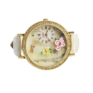 日韩款软陶时尚可爱手作手表腕表防水复古含表盒520节礼物送女友