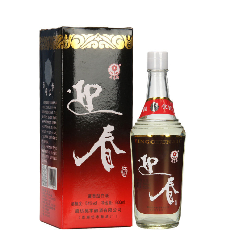 迎春牌54度酱香型白酒500ml*6瓶