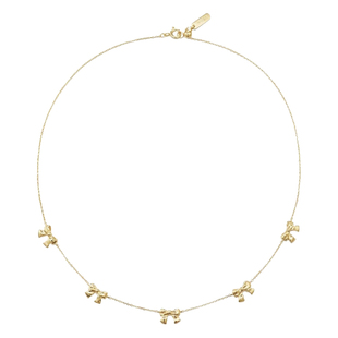 2025韩代Numbering蝴蝶结项链芭蕾风choker颈链锁骨链2种戴法女团