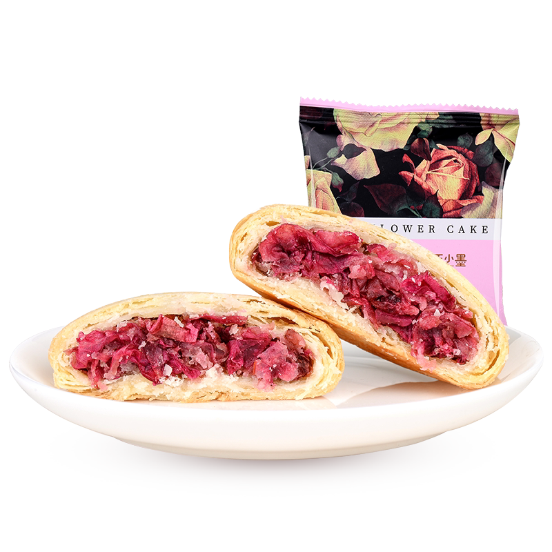云南特产鲜花饼玫瑰饼100枚整箱