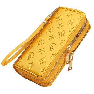 黄色钱包招财长款大容量手提巨好看的包包高级感轻奢小众真皮2026