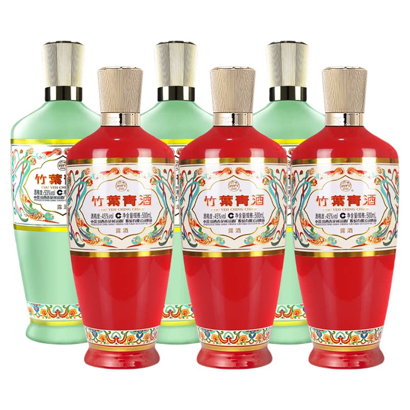 竹叶青酒荣耀竹6瓶组合装