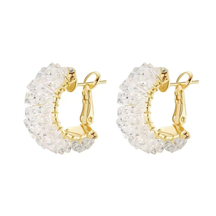 有北手作 blingbling气质高级感精致锆石耳环超仙满钻水晶耳扣