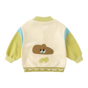 儿童外套春季男童外衣撞色女童长袖洋气男宝上衣小童衣服宝宝春装